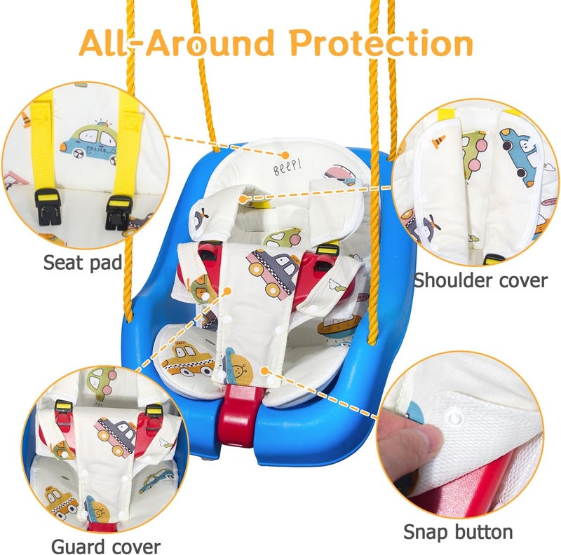 FEISIKE Toddler Swing Cushion - Baby Swing Outdoor Seat Insert Pad Compatible with Outside Infant Swings for Toddlers Age 1-3, Detachable and Washable(Swing Not Included) - Image 4